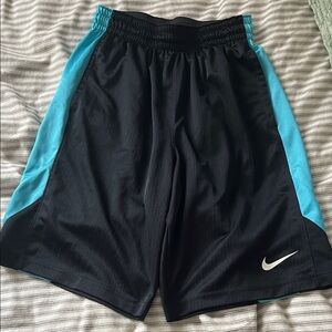 Nike Black and Blue Sports Shorts